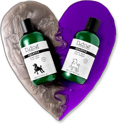 Diego dalla Palma D-Dog Pet Shampoo Black Hair - Shines and Brightens Fur - Enhances Color of Black and Dark Coat - Removes Dirt and Buildup with Every Wash - Hypoallergenic and Alcohol Free - 8.5 Oz