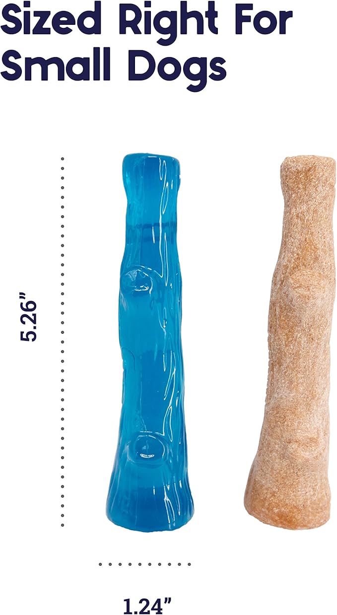 Petstages Dogwood Puppy Durable Dog Chew Toys, Real Wood & Teething Bone, 2-Pack, Small