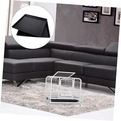 2pcs Tray Crates Kennel 36 Inch Dog Crate Hamster Cage Pan Crate Pans Suitcase Stand Cages for Dogs Indoor Black Shoes Dog Cage Rabbit Potty Pet Cage Stainless Steel Metal