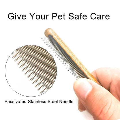 Cat comb,dog comb,Solid Wood Pet Comb Grooming Tool for Cats,Dogs and rabbits
