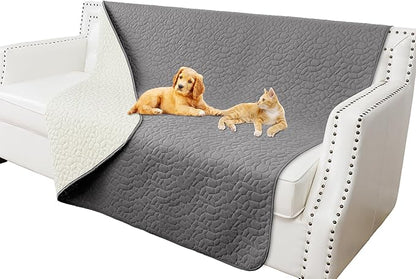 Waterproof Dog Blanket, Washable Anti-Slip Pet Couch Covers for Sofa,Pet Hair Resistant Blankets Bed Chair Furniture Couch Protector for Dogs-68x82,Darkgrey