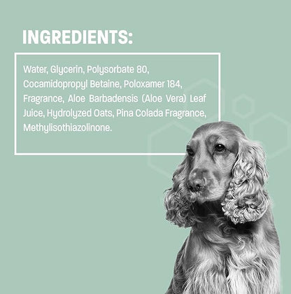 Aloe & Oatmeal Pet Wipes for Cats and Dog Wipes for Paws and Butt - Gentle Cleansing Pet Wipes for Dogs Skin & Coat - Cat and Dog Wipes Cleaning Deodorizing - Pina Colada Scent - 60 ct