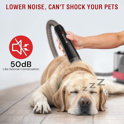 DOGCARE 6-in-1 Dog Modern Grooming Kit with Vacuum, Cat & Dog Clippers & Vacuum for Shedding Grooming with 2.5L Large Capacity Dust Box, Powerful Suction and Lower Noise Pet Grooming Kit at Home