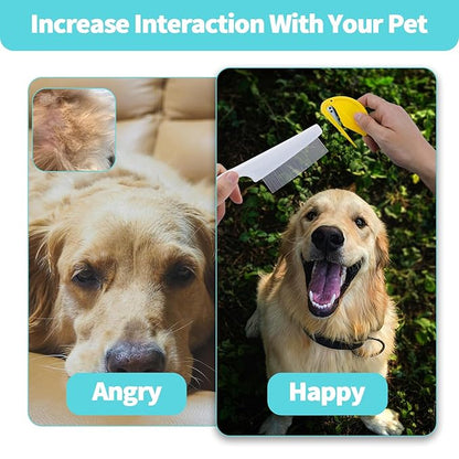 6 Pcs Pet Multifunctional Knotting Comb for Dogs, Cats, Puppies, and Rabbits, Plastic Grooming Comb for Hair Shedding and Tangle Removal