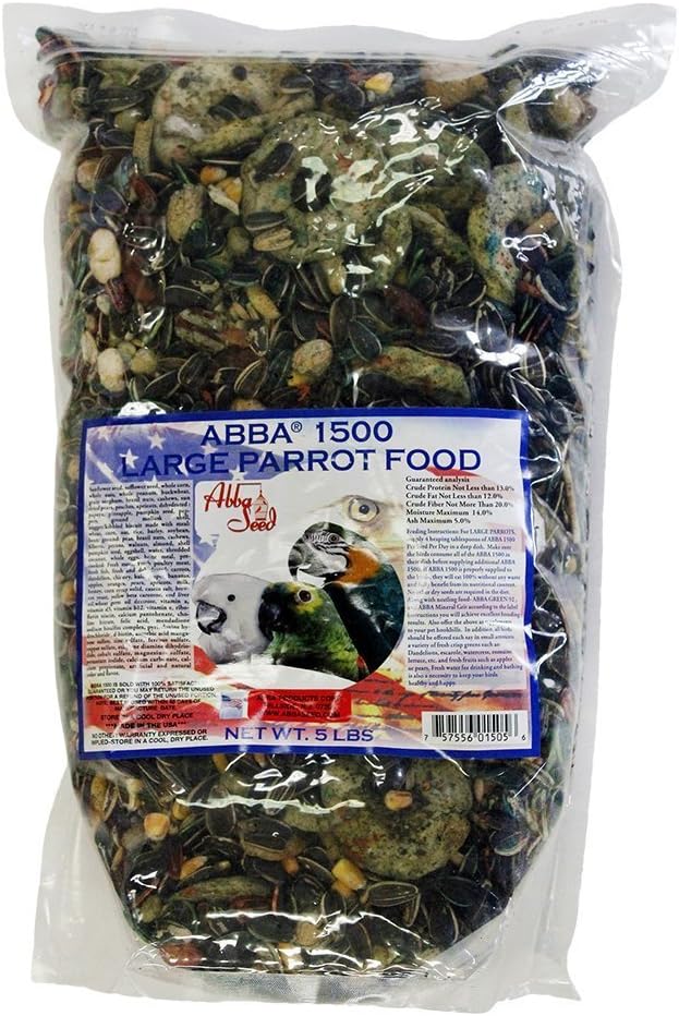 ABBA 1500 Bird Foods Large Parrot Food 5lbs