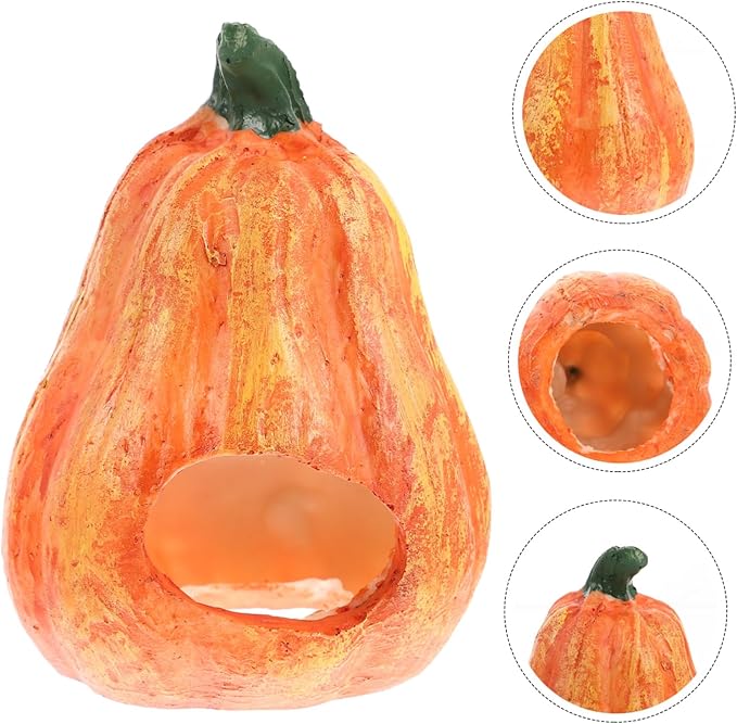 Pumpkin Shaped Aquarium Cave Fish Tank Decor Lovely Garden Landscaping Ornament for Pet Fish Enthusiasts