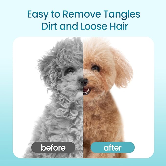 Fenice Peak Slicker Brush for Dogs Black Wooden Dog Brush Pet Comb for Poodles Goldendoodles Easy to Remove Tangles Dirt and Loose Hair Professional Dog Grooming Brush