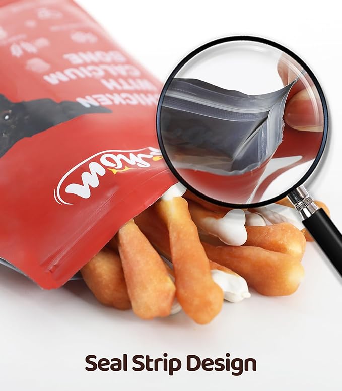 16OZ Dog Chewy Treats, Chicken Calcium Bone Dog Treats, Teeth Clean Training Chewy Snacks Dog Treats for Small Medium Large Dogs