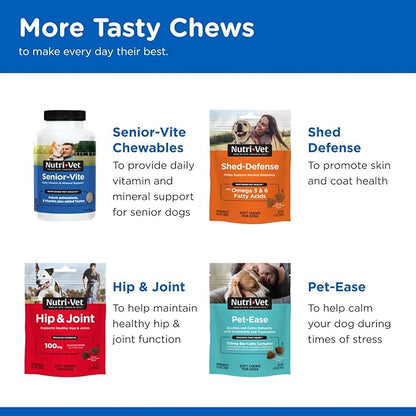 Nutri-Vet Multi-Vite Chewables for Adult Dogs, Daily Dog Vitamins & Minerals, Supports Balanced Diet, Pet Multivitamin, Supports Joint, Immune, and Cardiovascular Health in Canines, 60 Count