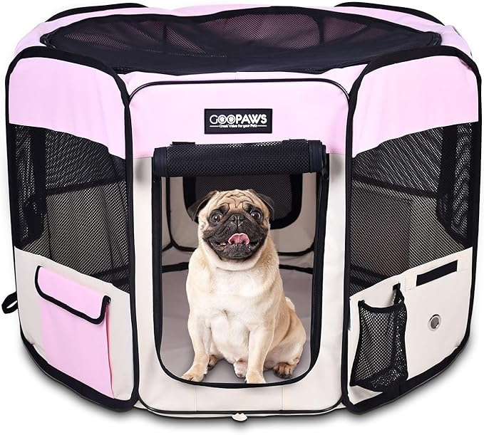 JESPET Pet Dog Playpens 36", 45" & 61" Portable Soft Dog Exercise Pen Kennel with Carry Bag for Puppy Cats Kittens Rabbits, Indoor/Outdoor Use