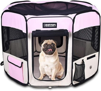 JESPET Pet Dog Playpens 36", 45" & 61" Portable Soft Dog Exercise Pen Kennel with Carry Bag for Puppy Cats Kittens Rabbits, Indoor/Outdoor Use