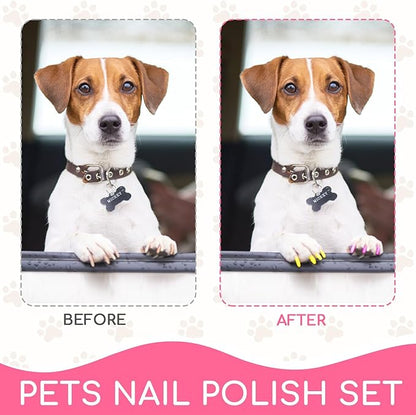 15 Colors Dog Nail Polish Pens Quick Dry, Pet Nail Polish Set for Dogs DIY Dogs Puppy Nails, Dog Safe Nail Polish Non Toxic, Odorless, Easy to Apply
