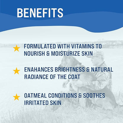 Dr. Boe's Veterinary Essentials BrilliantCoat Whitening Shampoo & Conditioner for Dogs & Cats  with Colloidal Oatmeal, Piña Colada Scent - Brightens & Hydrates Coat, Moisturizes Skin - 12 Fl Oz.