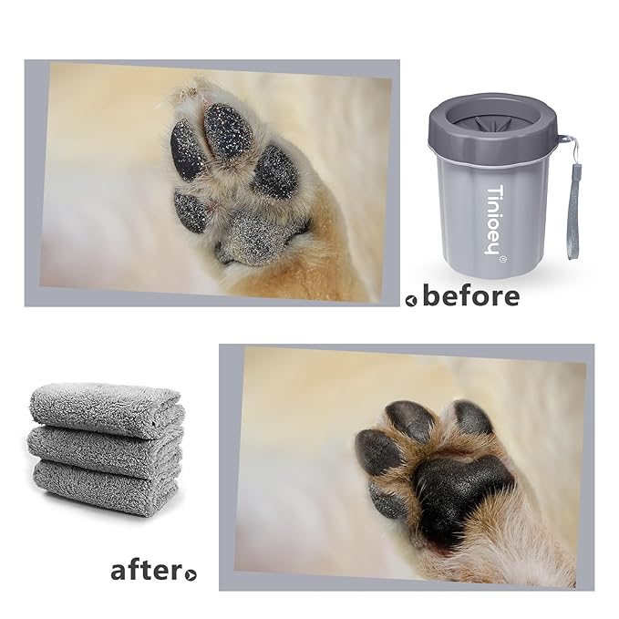 Dog Paw Cleaner for Medium Dogs, Dog Paw Washer, Muddy Paw Cleaner, Pet Foot Cleaner, Dog Paw Protector Kit