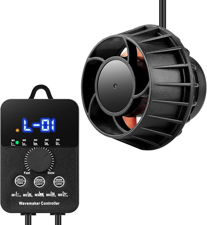 3400GPH Aquarium Wave Maker DC24V Power head with Magnetic Mounting,Wavemaker with Controller for 100-200 Gallon Fish Tanks