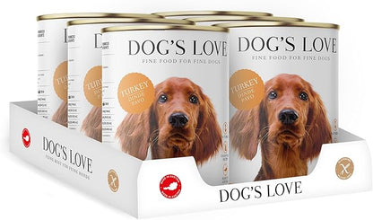 DOG'S LOVE Single Protein, Limited Ingredients, Ethically Sourced, Grain Free Wet Dog Food - Canned Soft Dog Food, Grain Free Dog Food for Your Dog - Premium Can Dog Food | 6 cans (14.1 Oz, Turkey)