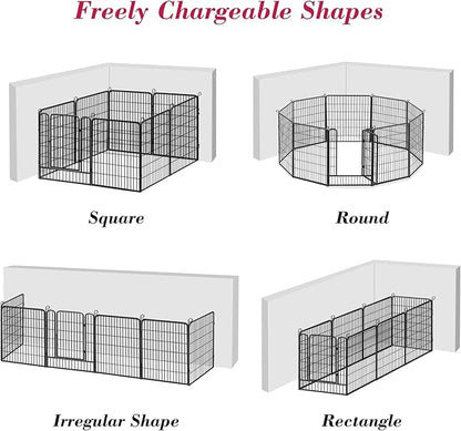 Dog Playpen, 40 inch Height 14 Panels Heavy Duty Dog Fence Pet Playpen with Door, Anti-Rust Dog Exercise Pen with Lock, Portable Pet Fence Outdoor for Yard RV Camping