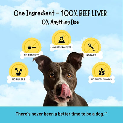 Zora's Best Friendz 100% Human Grade Freeze Dried Beef Liver Dog Treats, 3 oz. - Small, Medium & Large Dogs, Healthy, Grain-Free, Gluten-Free, No Preservatives, Made in The USA