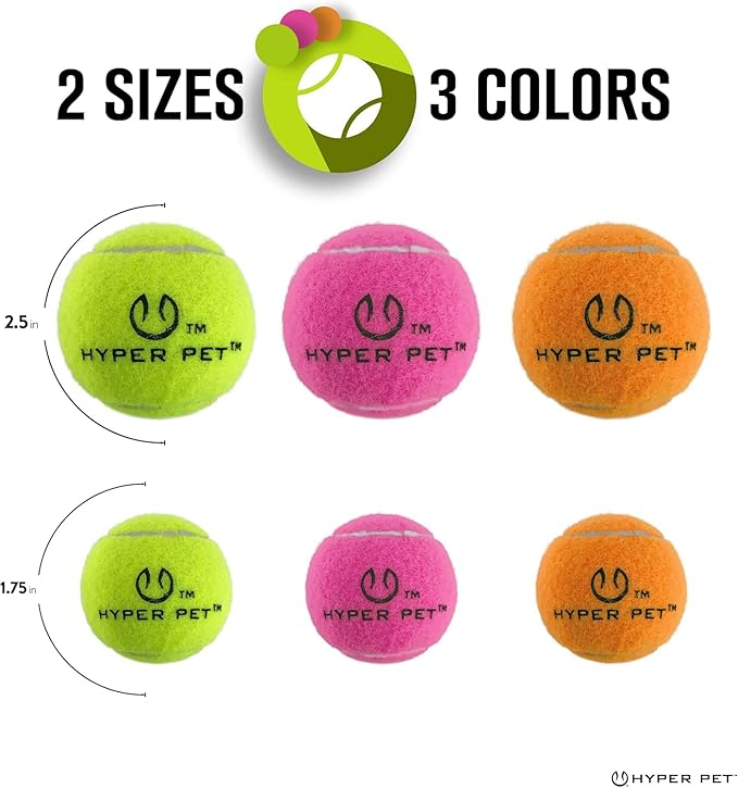 Hyper Pet MINI Tennis Balls for Dogs (Pet Safe Dog Ball Dog Tennis Balls for Exercise & Training) Dog Ball Interactive Dog Toys work with Hyper Pet K9 Kannon MINI Dog Ball Launcher - 4 Pack MINI Pink