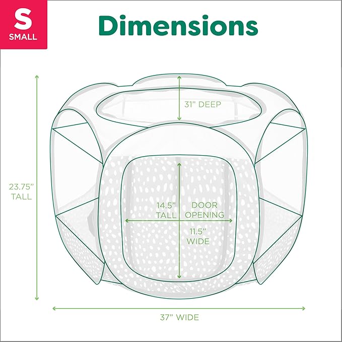 Furhaven Portable Dog Playpen Cat Tent, Pet Playground/Kennel Foldable Indoor Outdoor Zippered Puppy Crate - Gray Pebbles, Small