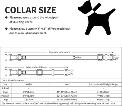 Mile High Life Dog Collar | Cute Puppy Collars | Lightweight Girl Dog Collar | Soft Boy Dog Collars | w Geometric Plaid Wave Line Pattern (Pink Dots, Large)