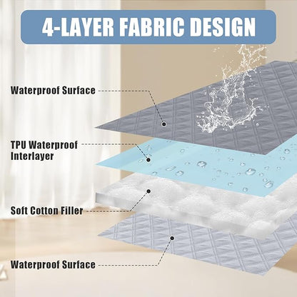 Smiry Waterproof Dog Blanket, Reversible Dog Bed Cover Pet Blanket, Soft Couch Cover for Dogs Washable, Bed Couch Sofa Furniture Protector for Puppy Cat Kids (52"x82", Grey/Light Grey)