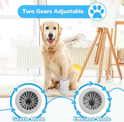 Dog Washer, Electric Dog Foot Washer with Two Speeds, Portable USB Rechargeable Dog Cleaner Cup, Automatic Cleaner for Dogs Small Medium Large Cats (Built in 600mAh Battery)