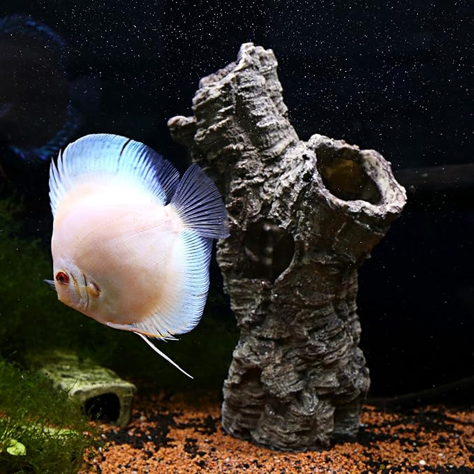 Large Reptile Hide, 12”, Aquarium Decor, Territorial Fish Hideaway, Hideout House, Reptile Decoration Fish Tank dec