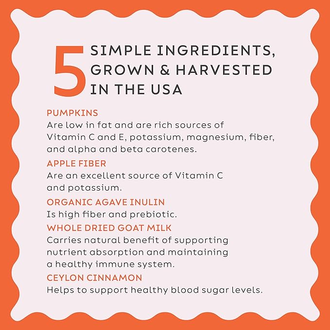 Super Snouts Pumpkin Latte Digestive Supplement for Dogs & Cats, Pumpkin Powder with Goat_ Milk, Made in USA Antibiotic Free, Healthy Gut & Stool, 10 oz