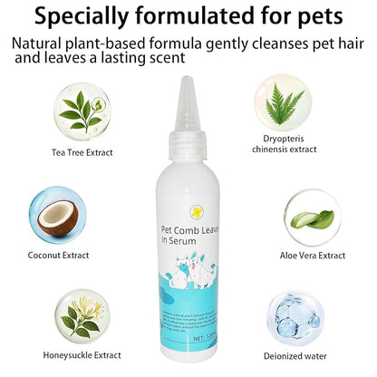3-in-1 Steam Brush For Catsï¼_ndoor Dog Grooming Shedding Defur Combï¼_or Long And Short Haired Pets Spray Hair Removal Comb  Includes Cleaning Waterless Shampoo