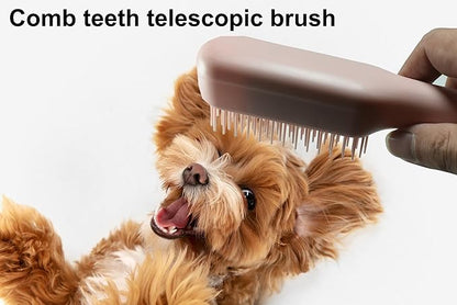 Scalable Small Grooming Dog Brush, Puppy Massaging Hair Brush, for Small Dogs Cats Rabbits of All Hair Types (Mint Green)