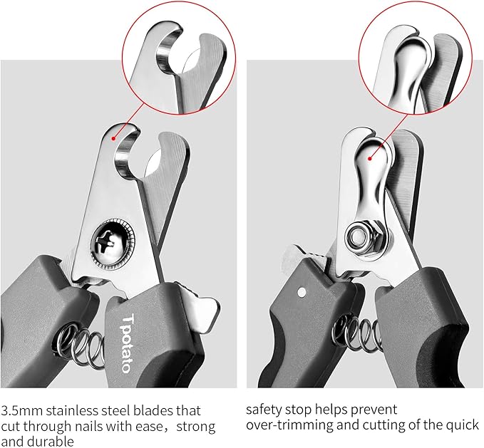 Tpotato Dog Nail Clippers,Dog Nail Trimmers for Large Breed Dog with Quick Sensor,Safari Professional Cat Nail Clipper with Safety Guard and Nail File.