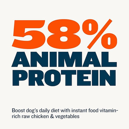 Bully Max Instant Fresh Wet Dog Food - Nutrient-Rich Dehydrated Raw Dog Food with Natural Chicken Recipe - 10 Bags of 15 oz Pouches, Wet Dog Food Alternative - Makes 25 lbs. of Wet Food