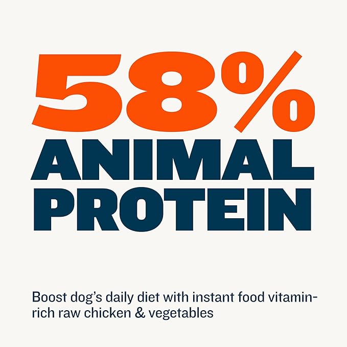 Bully Max Instant Fresh Wet Dog Food - Nutrient-Rich Dehydrated Raw Dog Food with Natural Chicken Recipe - 15 oz Pouch, Wet Dog Food Alternative - Makes 2.5 lbs. of Wet Food