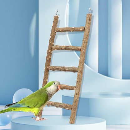 Bird Ladder Toy, Natural Pepper Wood Parrot Ladder, Bird Climbing Toys, Bird Chewing Toys, Bird Cage Accessories, Suitable for Birds Parrots Parakeets Cockatiels