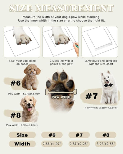 Dog Boots for Hot Pavement & Snow, Waterproof Non-Slip Dog Shoes with Reflective Straps, Adjustable Pet Booties for Small to Large Dogs, Outdoor Paw Protection, 4Pcs