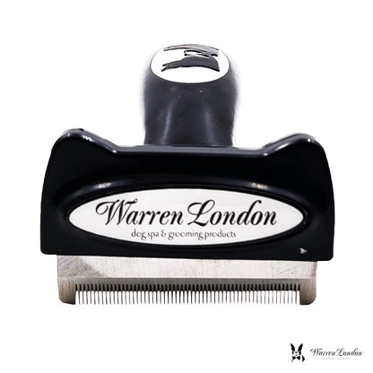 Deshedding Dog Brush by Warren London | Stainless Steel Deshedding Tool | Short Hair - Medium