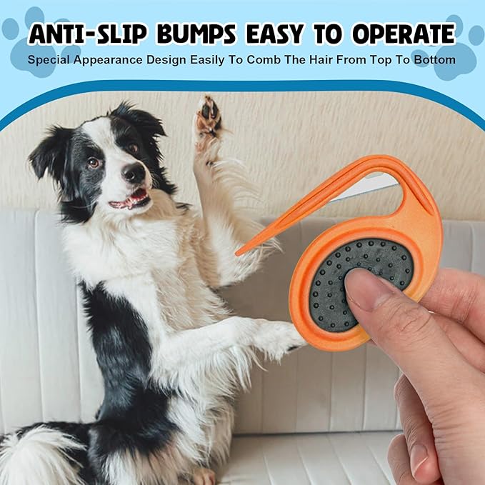 2Pcs Knotting Comb for Cat and Dog Dog Knot Remover Cat Knot Cutter for Pets Puppy Kitten Brush Hair Knot Removal Tool (Orange)