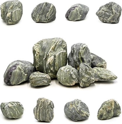 Aquarium River Rock Decorative Stones Fish Tank Rocks Aquarium Landscapes 20LB Decoration Stone for Aquariums Aquascaping Terrariums,Paludariums,and Gardens(4-9inch/4PCS)