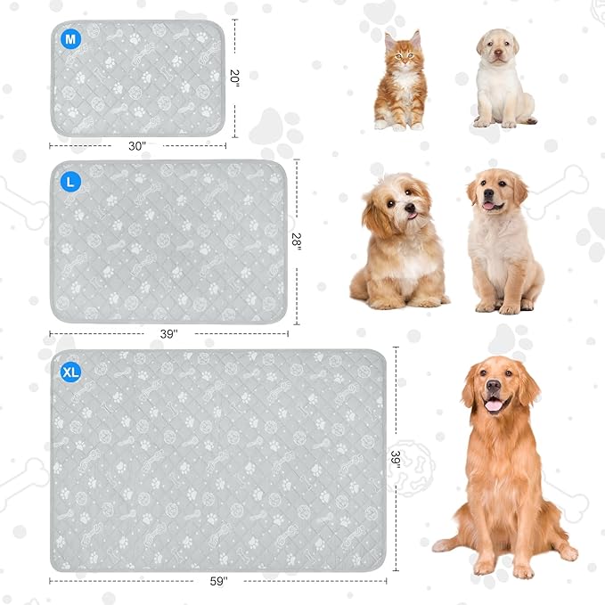 MH MYLUNE HOME Dog Cooling Mat, 20_30 Cooling Pad for Dog/Cat Arc-Chill Cooling Fiber & Endothermic Color Changing Pet Cooling Mat for Dog Foldable & Washable Non-Toxic Summer Pet Blanket, Gray