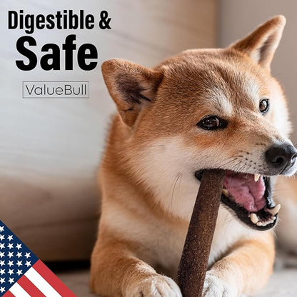 ValueBull USA Collagen Sticks for Dogs, 12 Inch Jumbo Chews, Natural Long-Lasting Dog Treats, 100 Count Bulk Pack - Promotes Joint, Skin & Coat Health with Glucosamine and Chondroitin