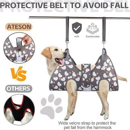 Dog Grooming Hammock with Nail Clippers/Nail Trimmers, Dog Grooming Harness for Nail Trimming, Pet Grooming Sling Helper for XL Large Dogs