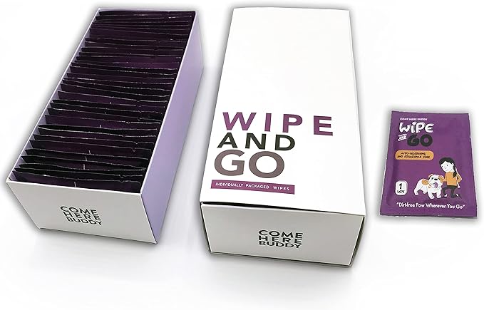 Dog Wipes - Individually Packaged - Hypoallergenic and Fragrance Free - Dog & Cat Face Paw & Butt Cleaner