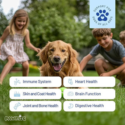 Dog Daily Supplements - MultiVitamins for Dog Hip & Joints, Skin & Coat, Digestion & Immune Support - with Biotin, Glucosamine & Omega-3-150ct - Dog Supplement Soft Chew