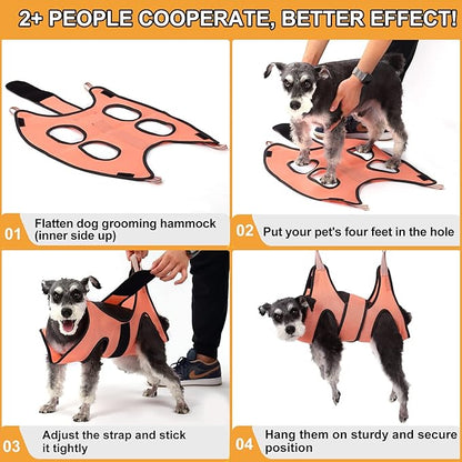 Dog Grooming Hammock,XXS Pet Grooming Harness for Extra Small Dogs,Dog Hanging Harness for Nail Trimming,Dog Nail Hammock,Dog Grooming Sling Holder with Wide Strap on Pet Restraint Bag
