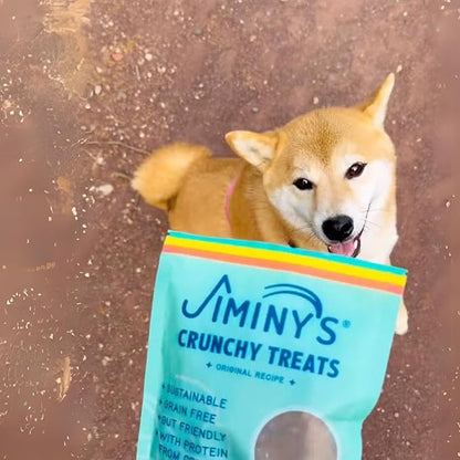 Jiminy's Original Cricket Cookie Dog Treat, Hypoallergenic, 5oz, Peanut Butter & Pumpkin Pack of 3