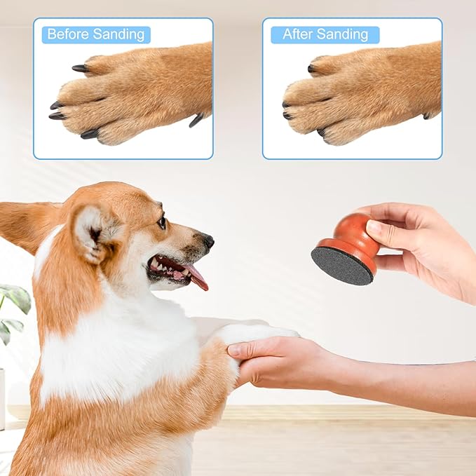 Dog Nail File for Wooden，Dog Scratch Pad for Nails with 3 Replaceable Sandpaper,Suitable for Pet Stores, Home Cats and Other Small Pets to Use (Light red)