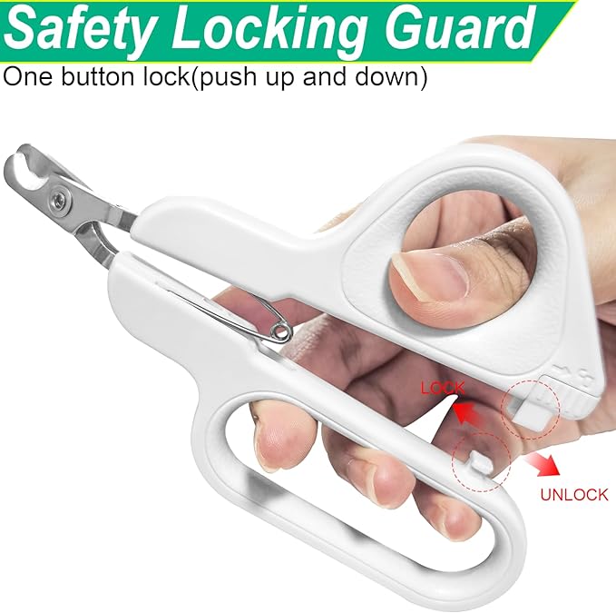 Professional Small Cat and Dog Nail Clippers Sharp Blades Stainless Steel Pet Nail Trimmers with Safety Lock to Avoid Injury for Cats Rabbits Dogs Small Animals