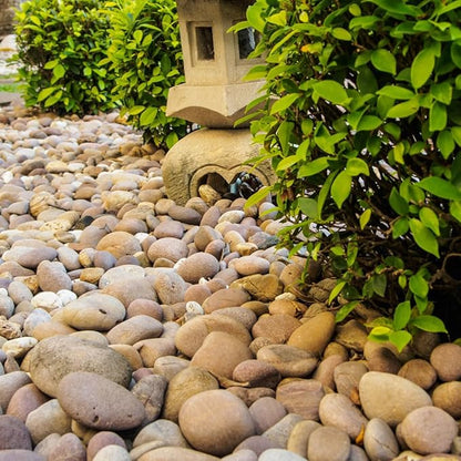 40lbs Natural River Rocks, 1-2" Premium Pebbles for Garden and Landscape Design, Hand-Picked Smooth Stones for Fish Tank, Flower Pots, Indoor Water Fountains, Pathways, Backyard