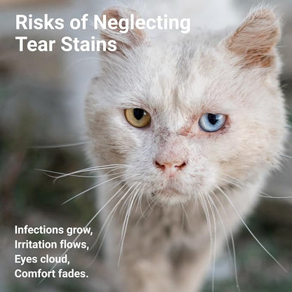 Dog Eye Wipes, Pet Wipes for Tear Stain Remover, Gentle Lavender Eye Wash Pads for Pet Eye Infection, Travel & Daily Grooming Wipes for Pet Eye, Face, Discharge & Crust, 100ct